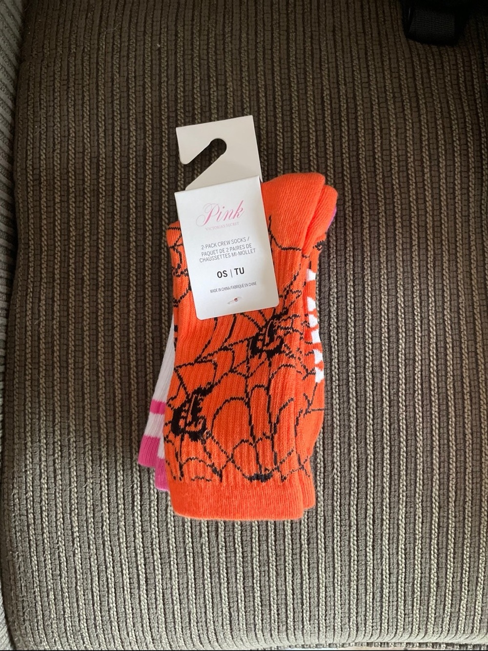 PINK Victoria's Secret Halloween 2 pack socks NWT